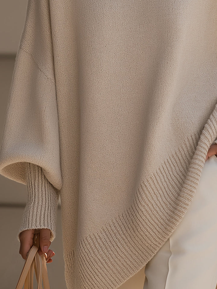 Cotton and Acrylic Knit Sweater with Fine Knit Structure and Breathable Fabric