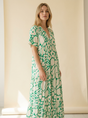 Bedrucktes Maxi-Sommerkleid - Grün - Hero
