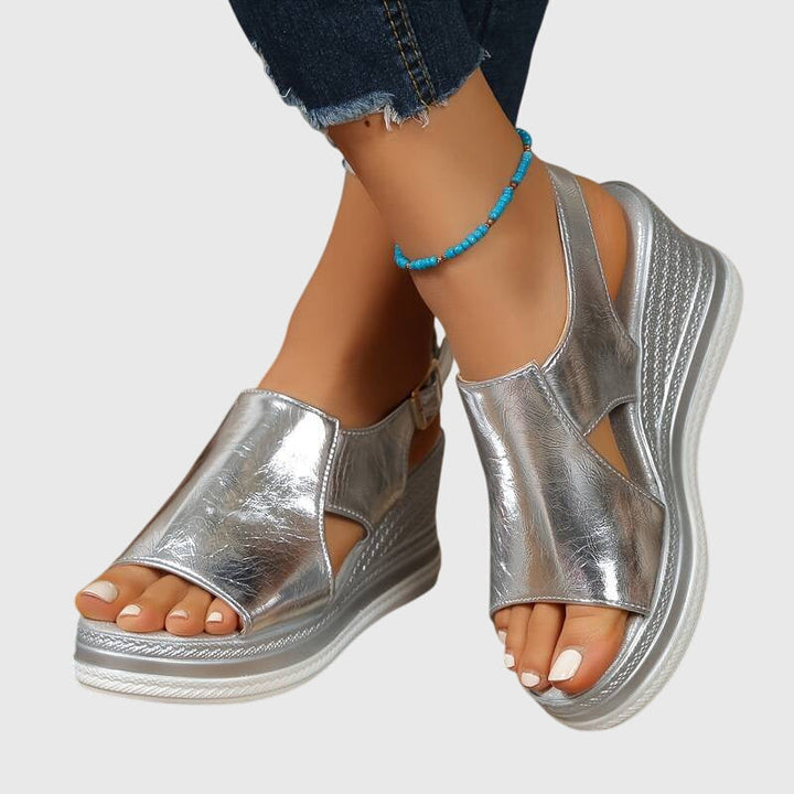 Women's Orthopedic Sandals with Cushioned Footbed and Textured Sole