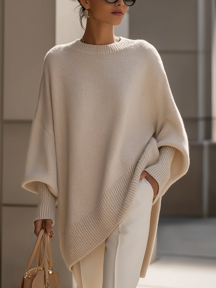 Cotton and Acrylic Knit Sweater with Fine Knit Structure and Breathable Fabric