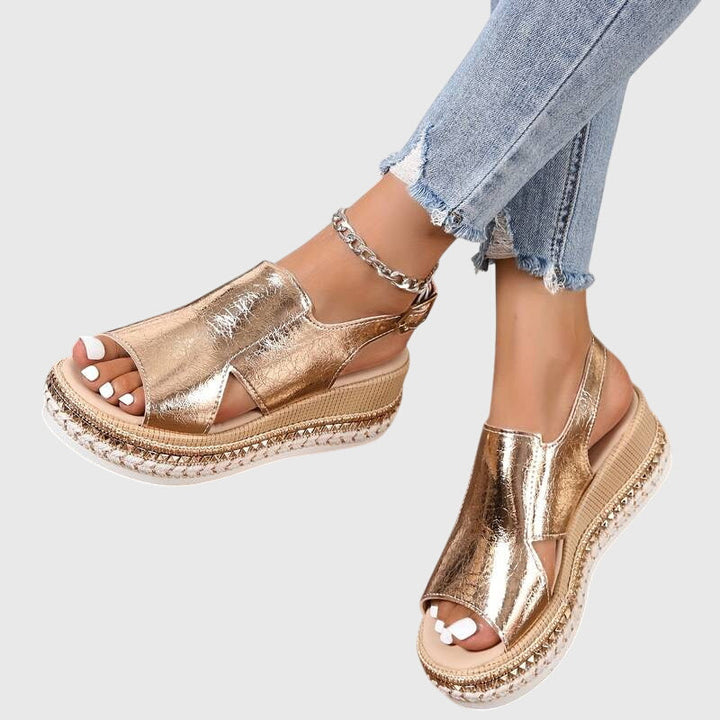 Women's Orthopedic Sandals with Cushioned Footbed and Textured Sole