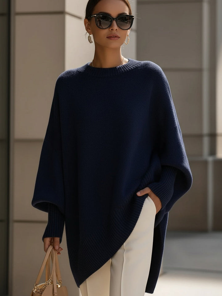 Cotton and Acrylic Knit Sweater with Fine Knit Structure and Breathable Fabric