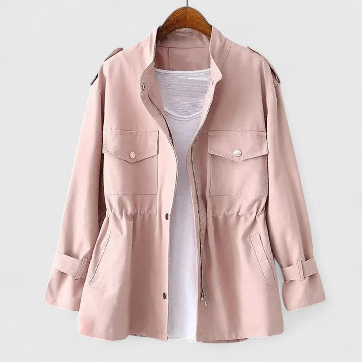Women's Double-Breasted Overcoat with Tailored Silhouette and Adjustable Belt