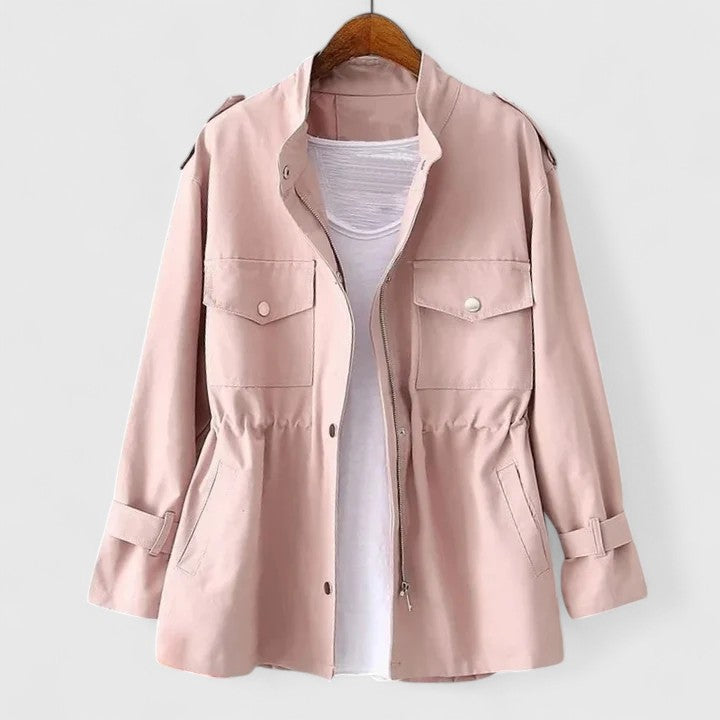 Women's Double-Breasted Overcoat with Tailored Silhouette and Adjustable Belt