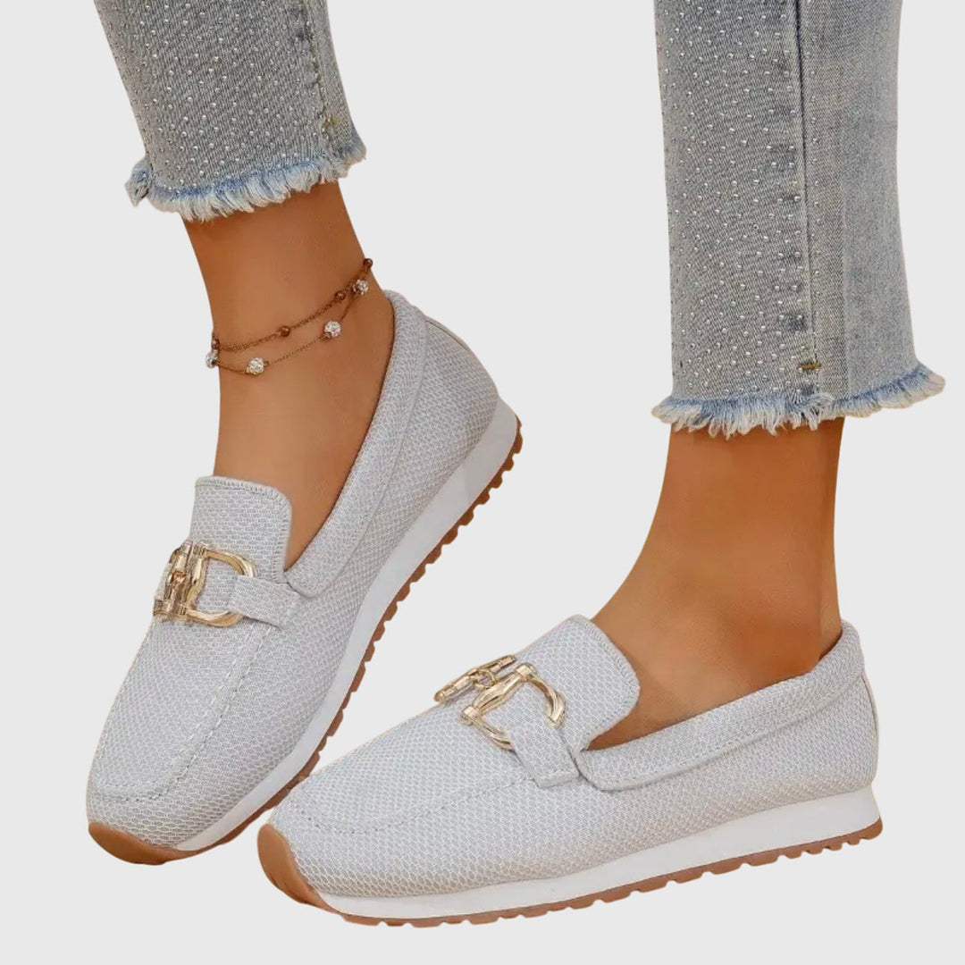Loafer with Gold-Tone Horsebit Detail and Cushioned Foam Footbed, Slip-On