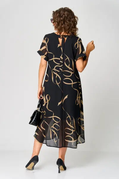 Women's Flowing Dress with Relaxed Silhouette and Breathable Fabric