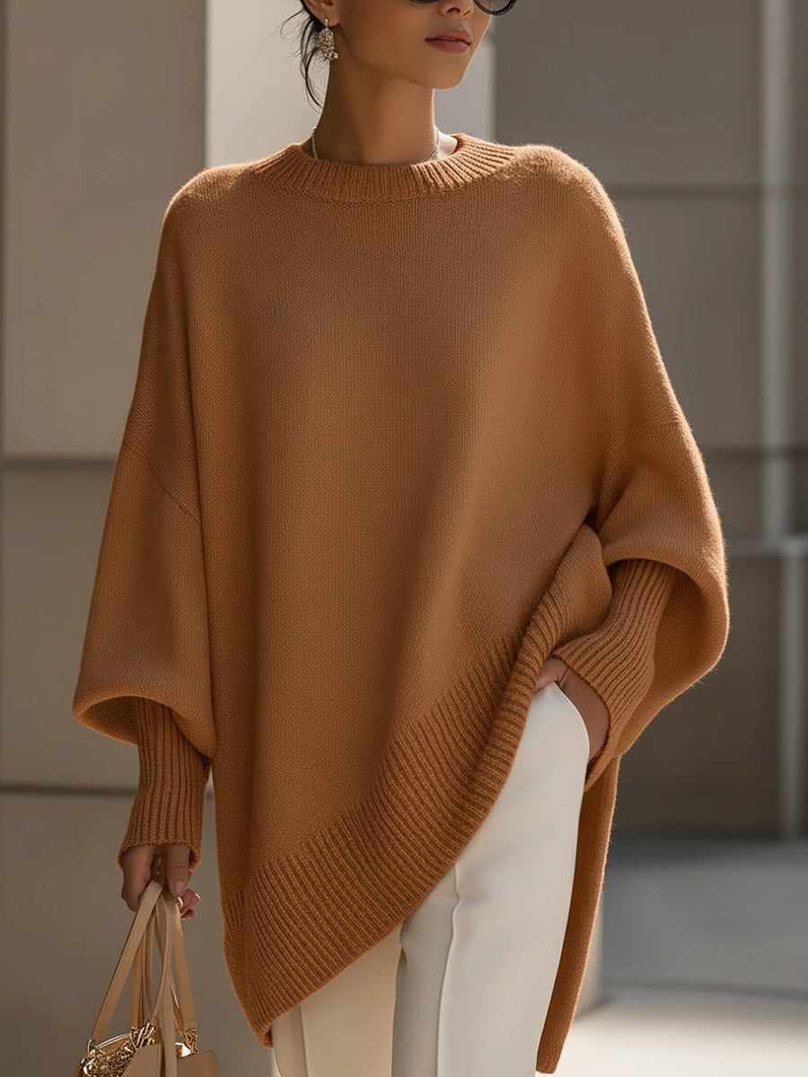 Cotton and Acrylic Knit Sweater with Fine Knit Structure and Breathable Fabric