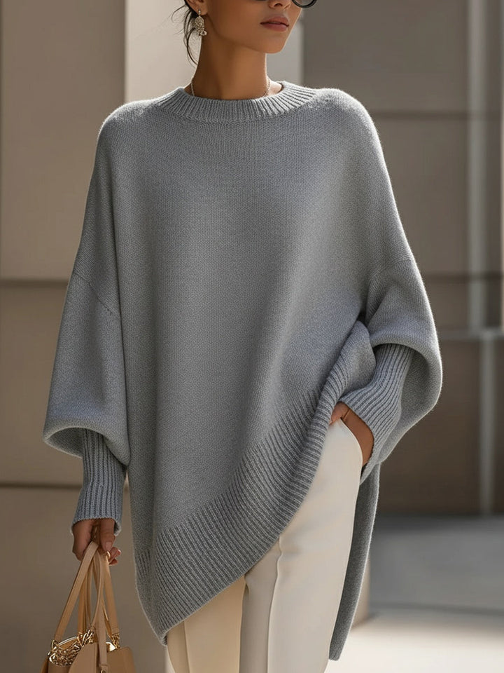 Cotton and Acrylic Knit Sweater with Fine Knit Structure and Breathable Fabric