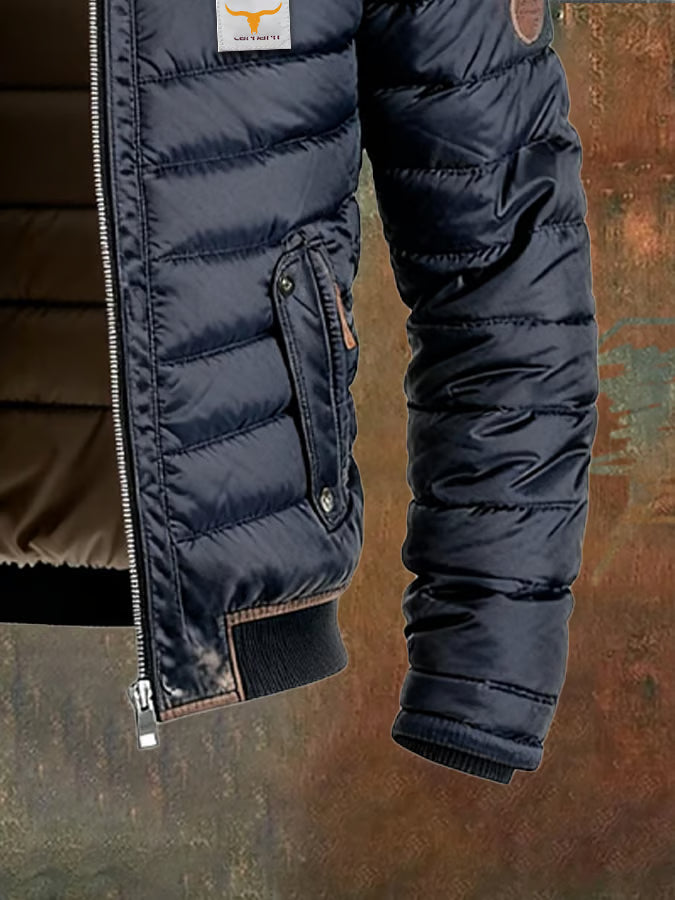 Quilted Jacket with 180g Duck Down Insulation and Dual-Slider Zipper