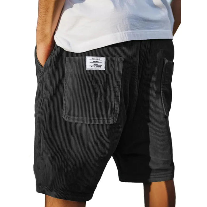 Tailored Shorts with Textured Fabric and Structured Silhouette