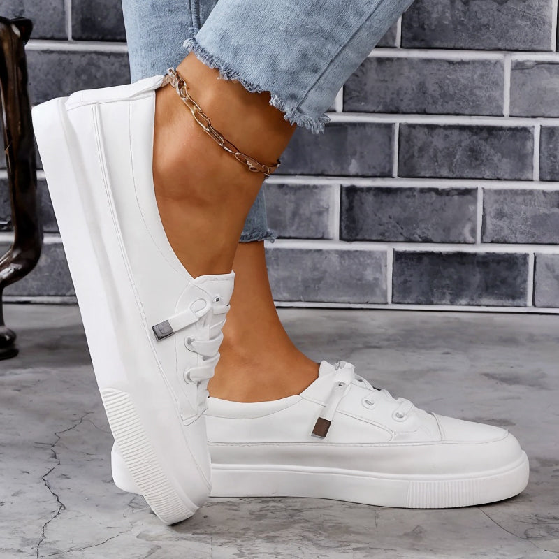 Women's Slip-On Sneakers with Orthopedic Footbed and Cushioned Platform Sole