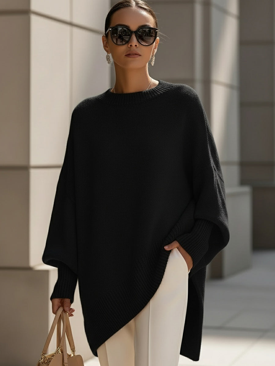 Cotton and Acrylic Knit Sweater with Fine Knit Structure and Breathable Fabric