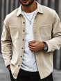 Relaxed Fit Corduroy Shirt with Textured Ribbed Fabric and Easy Care