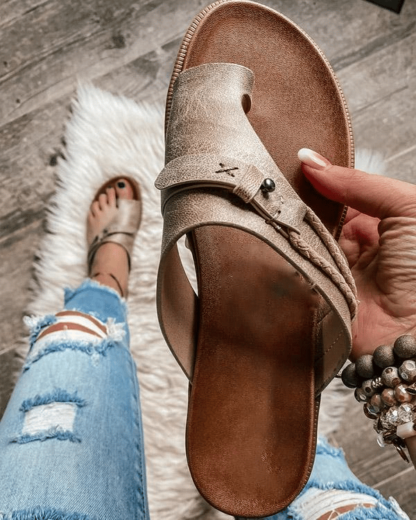 Open-Toe Sandals with Three-Arch Support and Cushioned Footbed