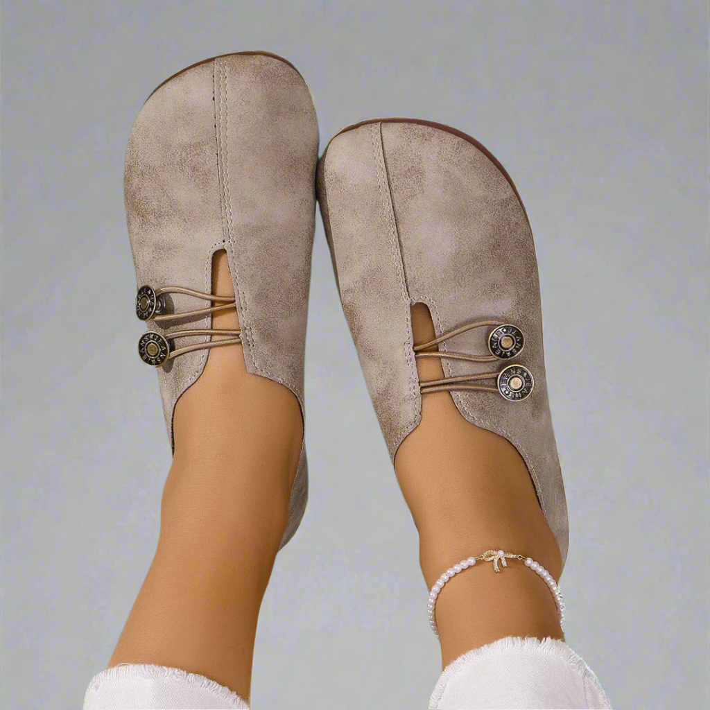 Women's Goat Suede Moccasins with Flexible Sole and Soft Lining