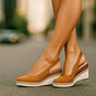 Suede Slip-On Wedges with Rope Accent and Orthopedic Insoles, Boho Style