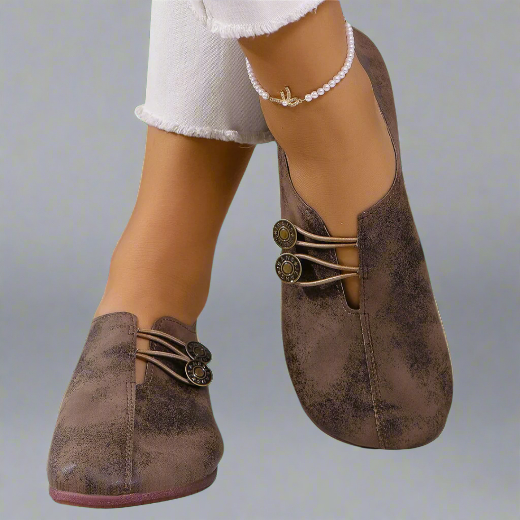 Women's Goat Suede Moccasins with Flexible Sole and Soft Lining