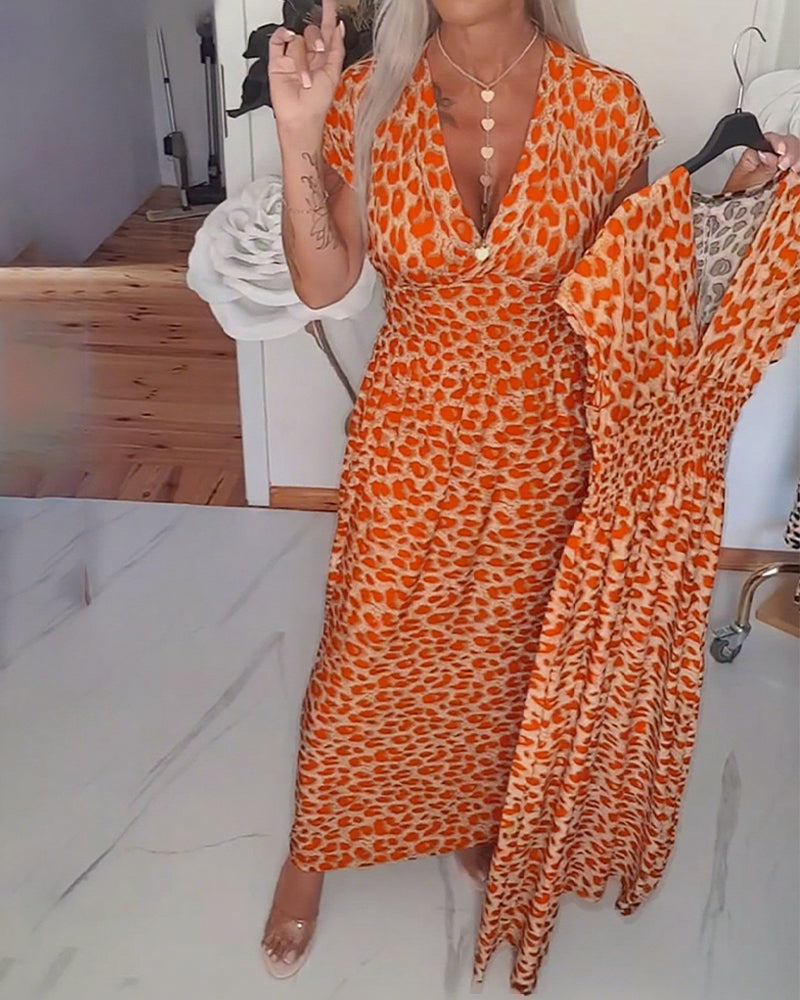 Bedrucktes Damenkleid mit V-Ausschnitt: Stilvoll & Bequem für Jeden Tag 8