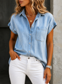 Short Sleeve Top with Breathable Fabric and Flattering Neckline, Relaxed Fit
