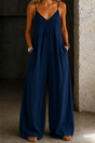 Wide-Leg Jumpsuit with Relaxed Fit and Flowing Drape