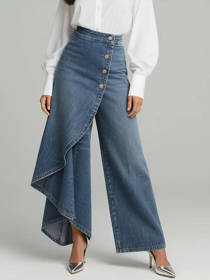 Elara™ Jeans mit weitem Bein: Stilvoller Komfort für jeden Tag 0
