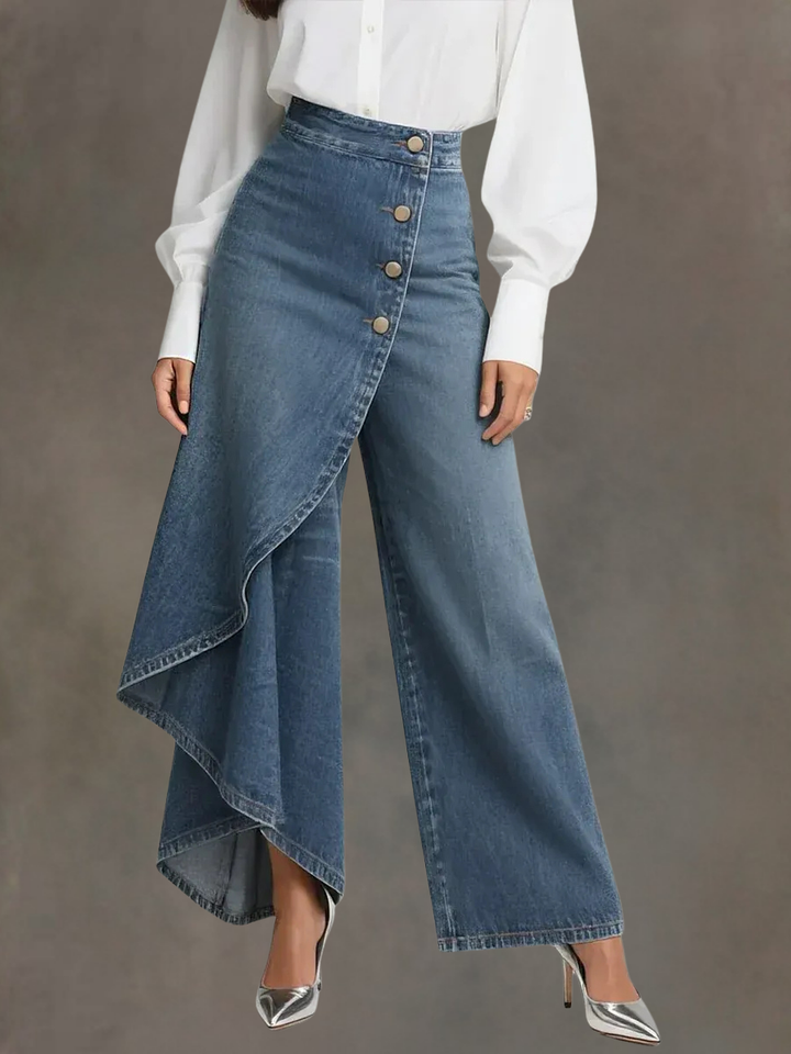 Elara™ Jeans mit weitem Bein: Stilvoller Komfort für jeden Tag 1