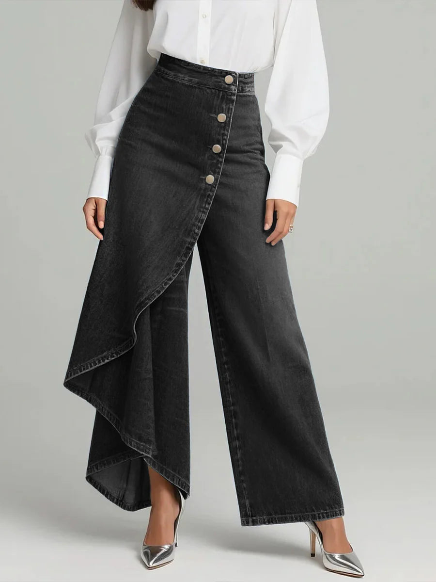 Elara™ Jeans mit weitem Bein: Stilvoller Komfort für jeden Tag 3