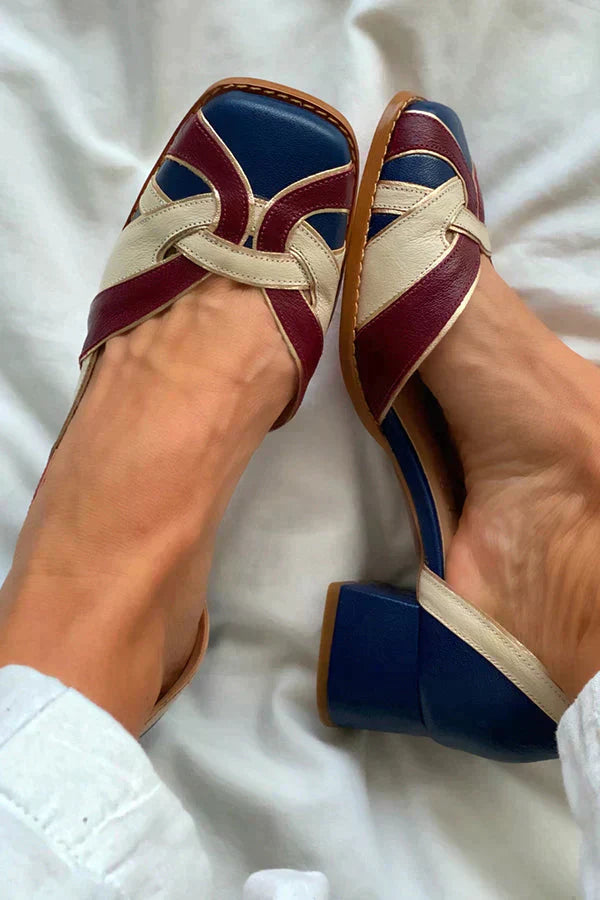 Closed-Toe Heeled Shoes with Cushioned Footbed and Reinforced Heel, Professional Design