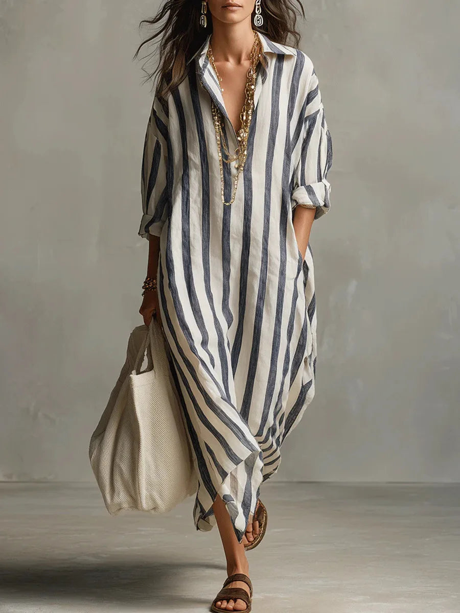 Langes Hemdblusenkleid Damen: Bequem & Stilvoll für Sommer Tage 0