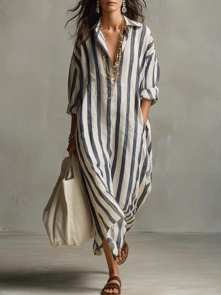 Langes Hemdblusenkleid Damen: Bequem & Stilvoll für Sommer Tage 0
