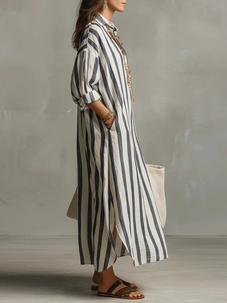 Langes Hemdblusenkleid Damen: Bequem & Stilvoll für Sommer Tage 1