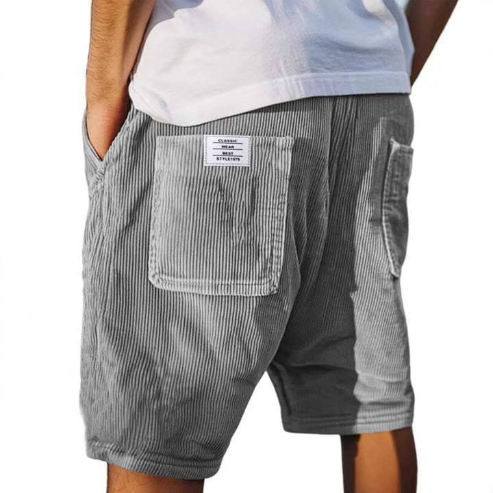 Tailored Shorts with Textured Fabric and Structured Silhouette