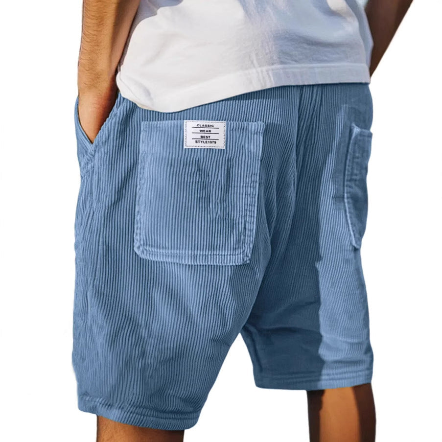 Tailored Shorts with Textured Fabric and Structured Silhouette