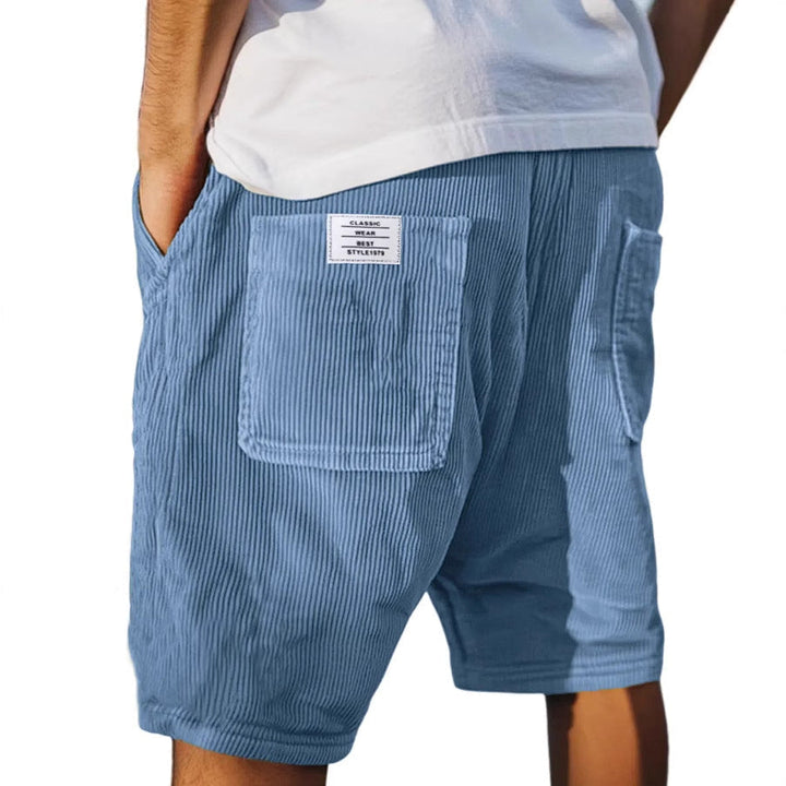 Tailored Shorts with Textured Fabric and Structured Silhouette