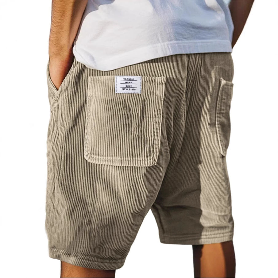 Tailored Shorts with Textured Fabric and Structured Silhouette