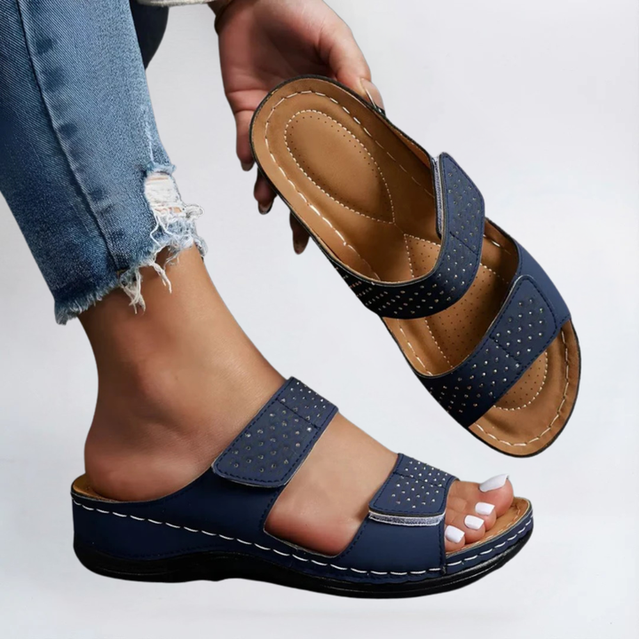 Orthopedic Sandals with Arch Support and Adjustable Strap, Cushioned Footbed