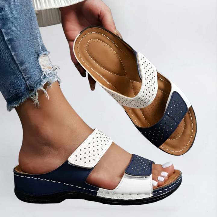 Orthopedic Sandals with Arch Support and Adjustable Strap, Cushioned Footbed
