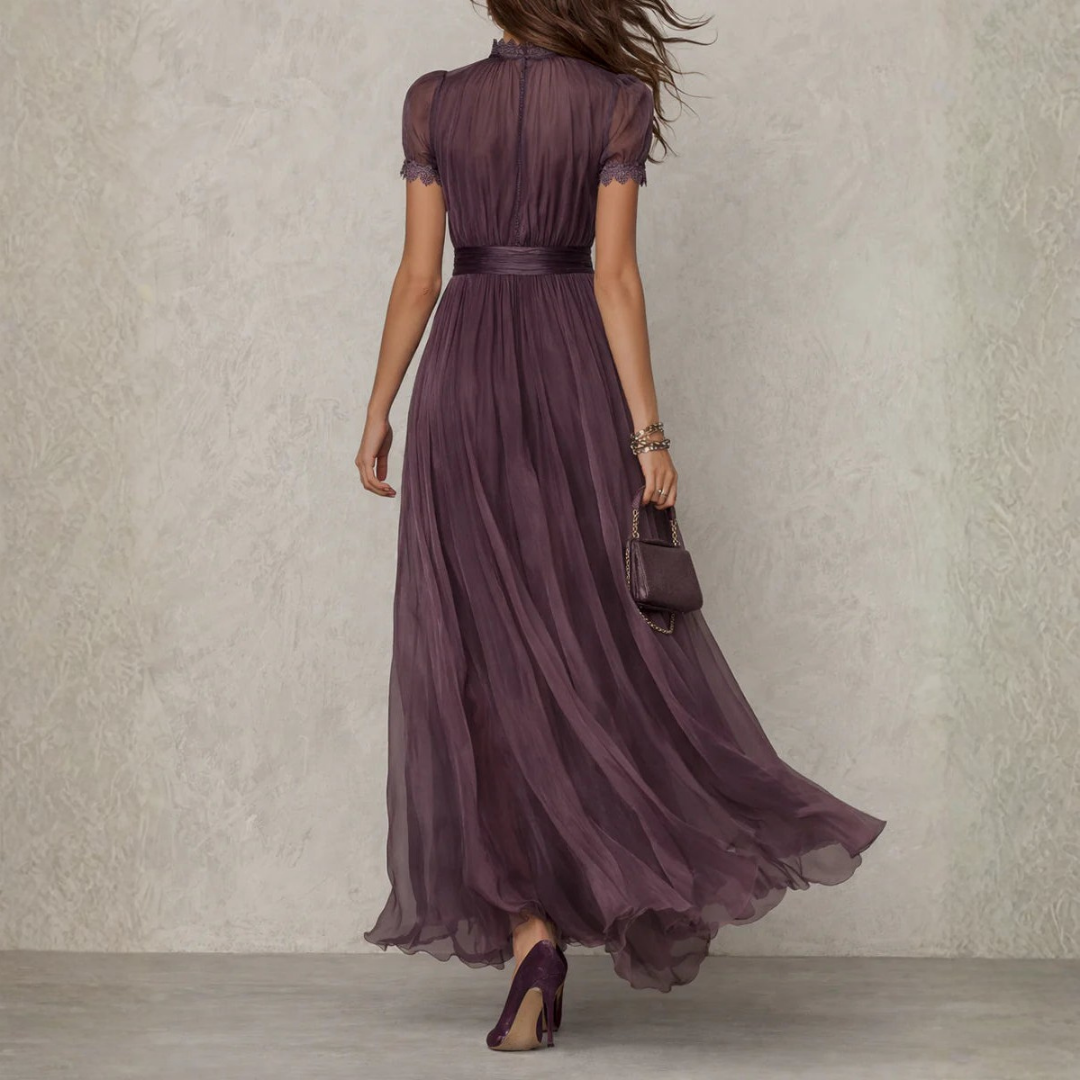 Vivienne Maxikleid: Elegante Chiffon-Raffung für festliche Anlässe 2