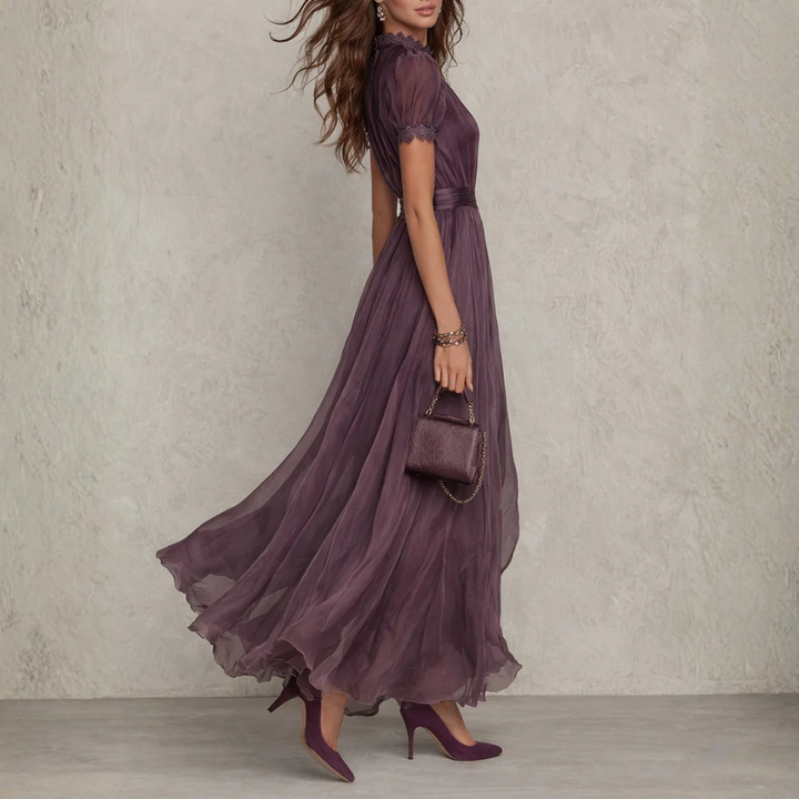 Vivienne Maxikleid: Elegante Chiffon-Raffung für festliche Anlässe 3