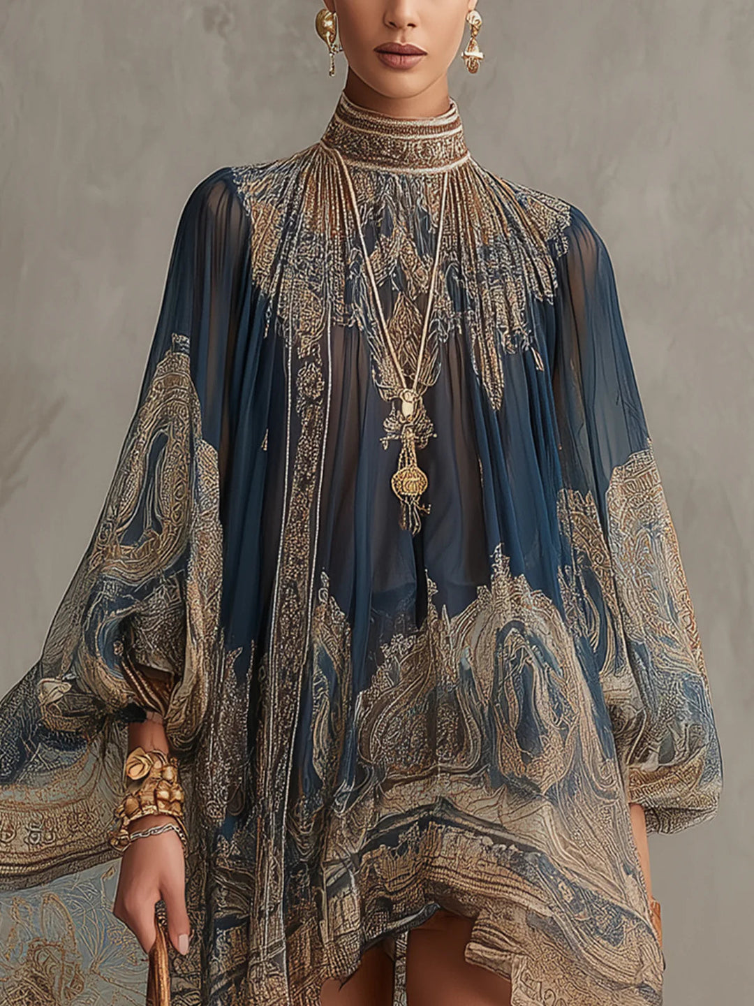 Asymmetric Tiered Dress with Multi-Layer Construction and Breathable Fabric