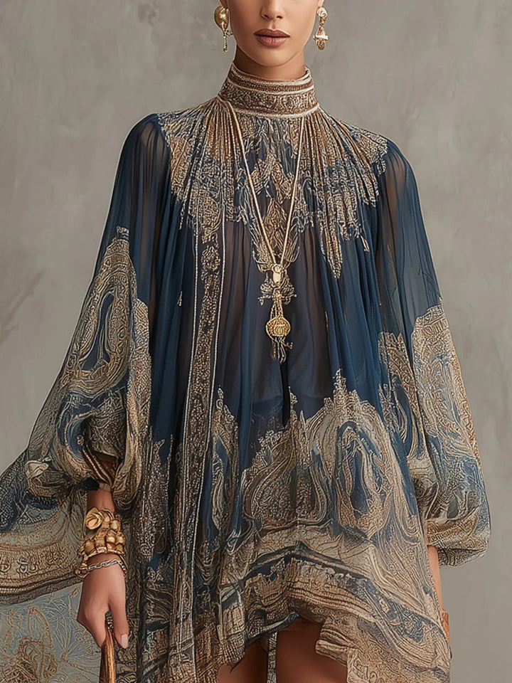 Asymmetric Tiered Dress with Multi-Layer Construction and Breathable Fabric