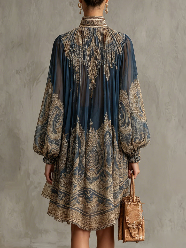 Asymmetric Tiered Dress with Multi-Layer Construction and Breathable Fabric