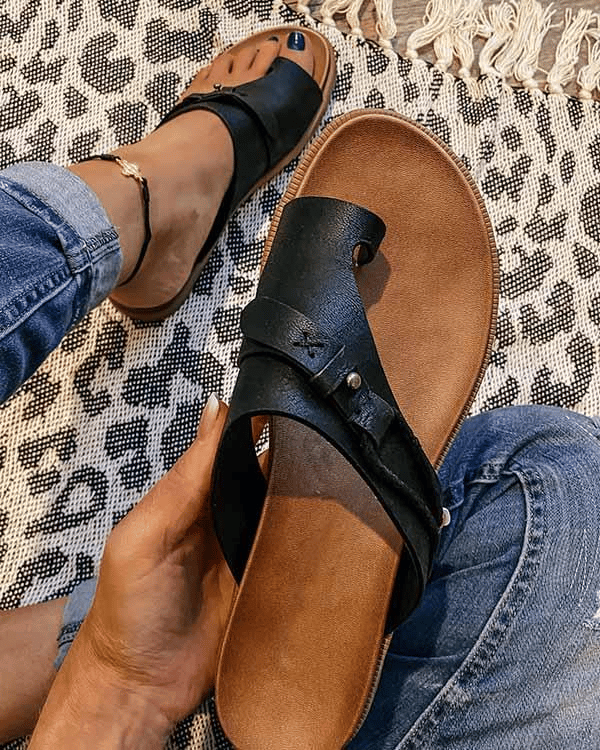 Open-Toe Sandals with Three-Arch Support and Cushioned Footbed