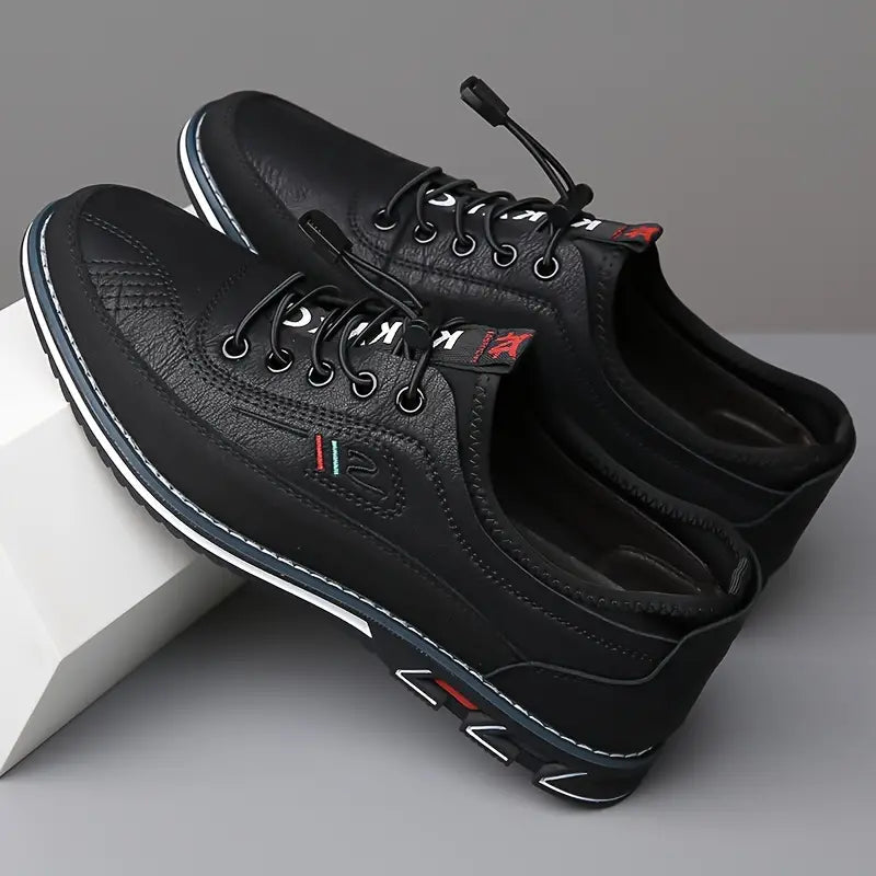 Oxford Shoes with Contrasting Two-Tone Panels and Flexible Cushioned Sole