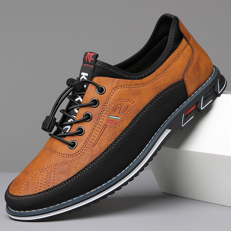 Oxford Shoes with Contrasting Two-Tone Panels and Flexible Cushioned Sole