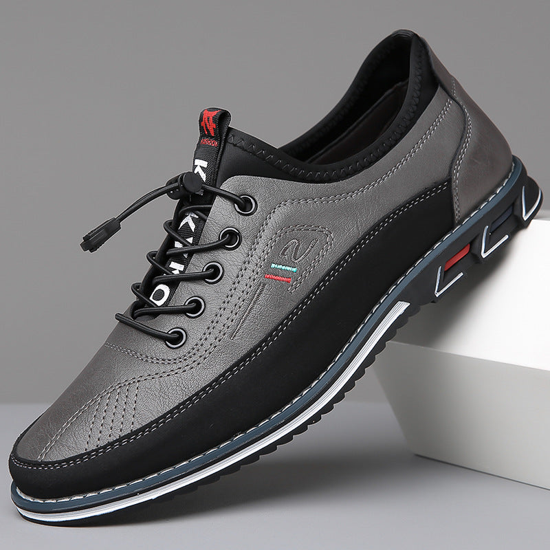 Oxford Shoes with Contrasting Two-Tone Panels and Flexible Cushioned Sole