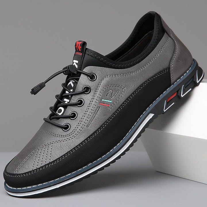 Oxford Shoes with Contrasting Two-Tone Panels and Flexible Cushioned Sole
