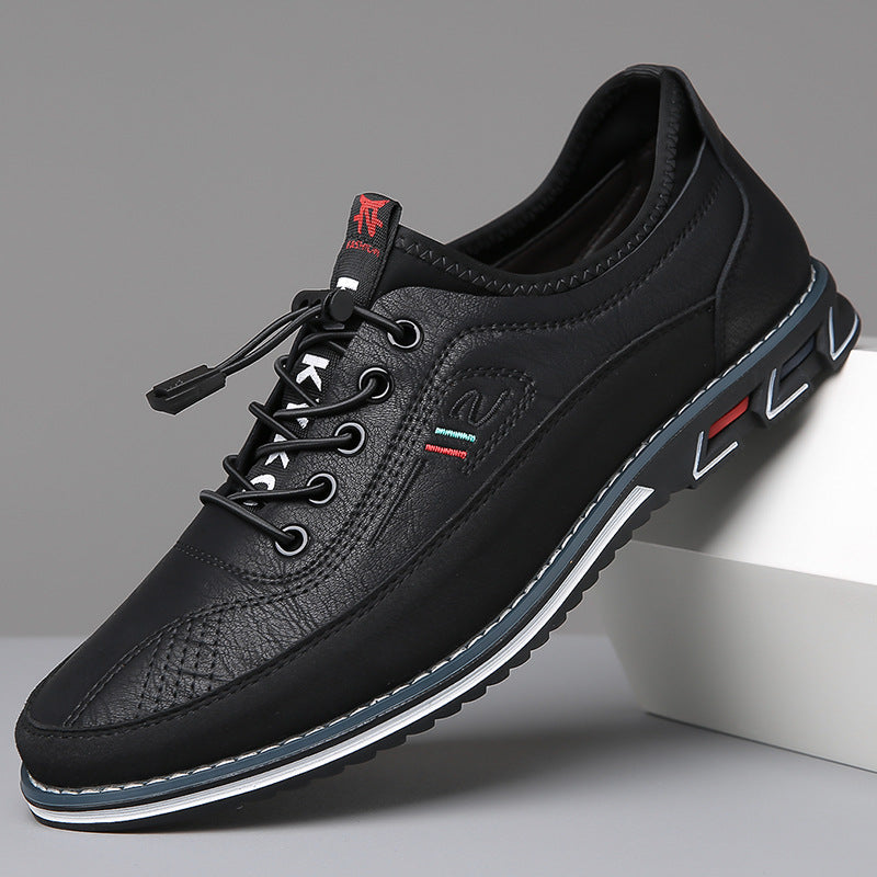 Oxford Shoes with Contrasting Two-Tone Panels and Flexible Cushioned Sole
