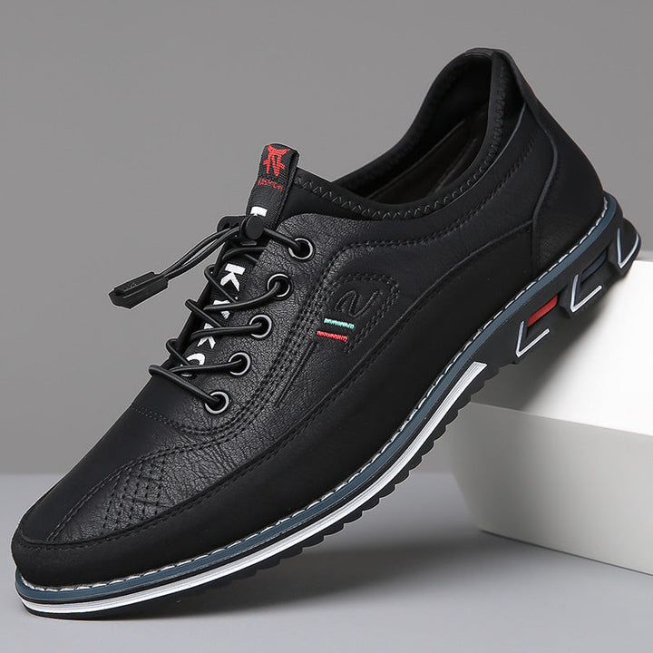 Oxford Shoes with Contrasting Two-Tone Panels and Flexible Cushioned Sole