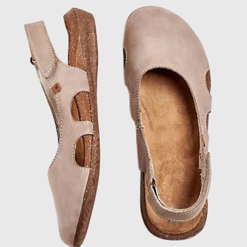 Closed-Toe Sandal with Adjustable Heel Strap and Contoured Footbed
